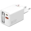 4smarts Ładowarka sieciowa Flex Jojo 65W GaN 2xUSB-C + USB-A Biała       rozwijany wbudowany kabel